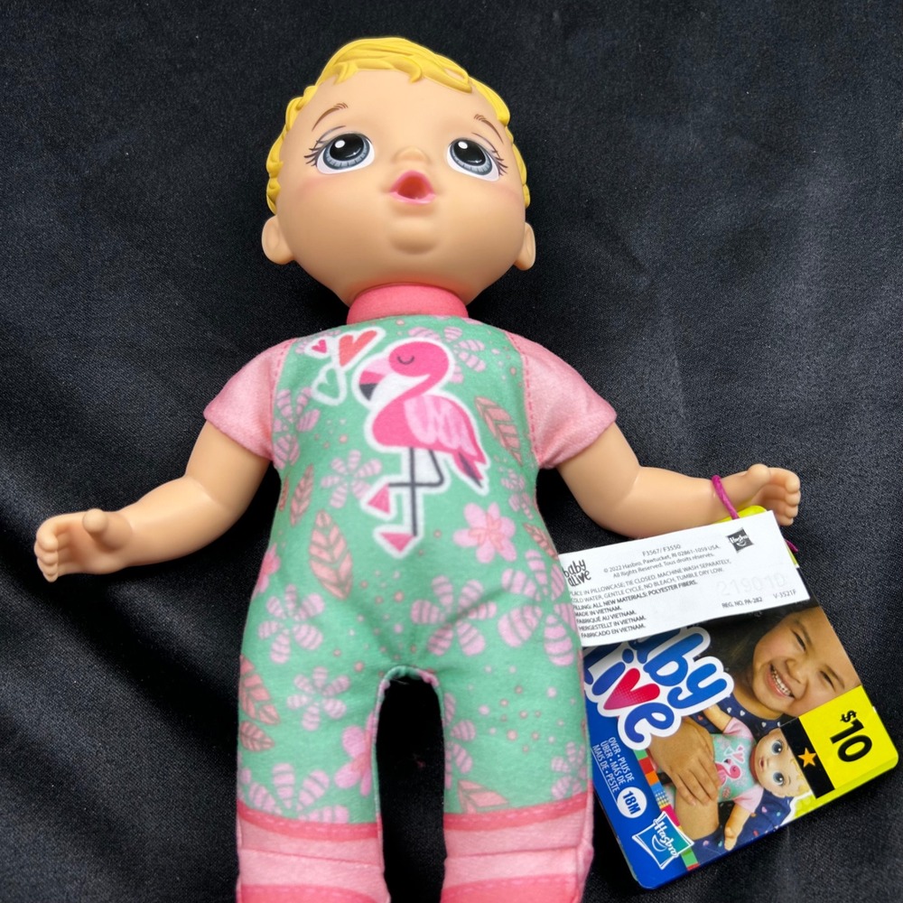 Hasbro Baby Alive Glo Pixies Minis Doll Blonde Hair Flamingo Romper F3567 NEW